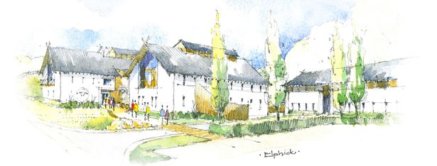 Artists Impression of the Ad Gefrin Distillery