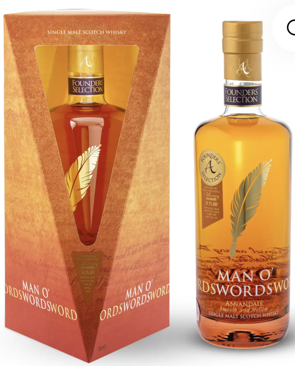 Annandale Man O Words Cask 587 Distillery Packaging