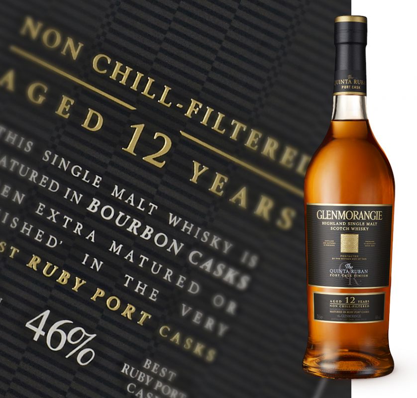 Glenmorangie Quinta Ruban 12Year Old Label