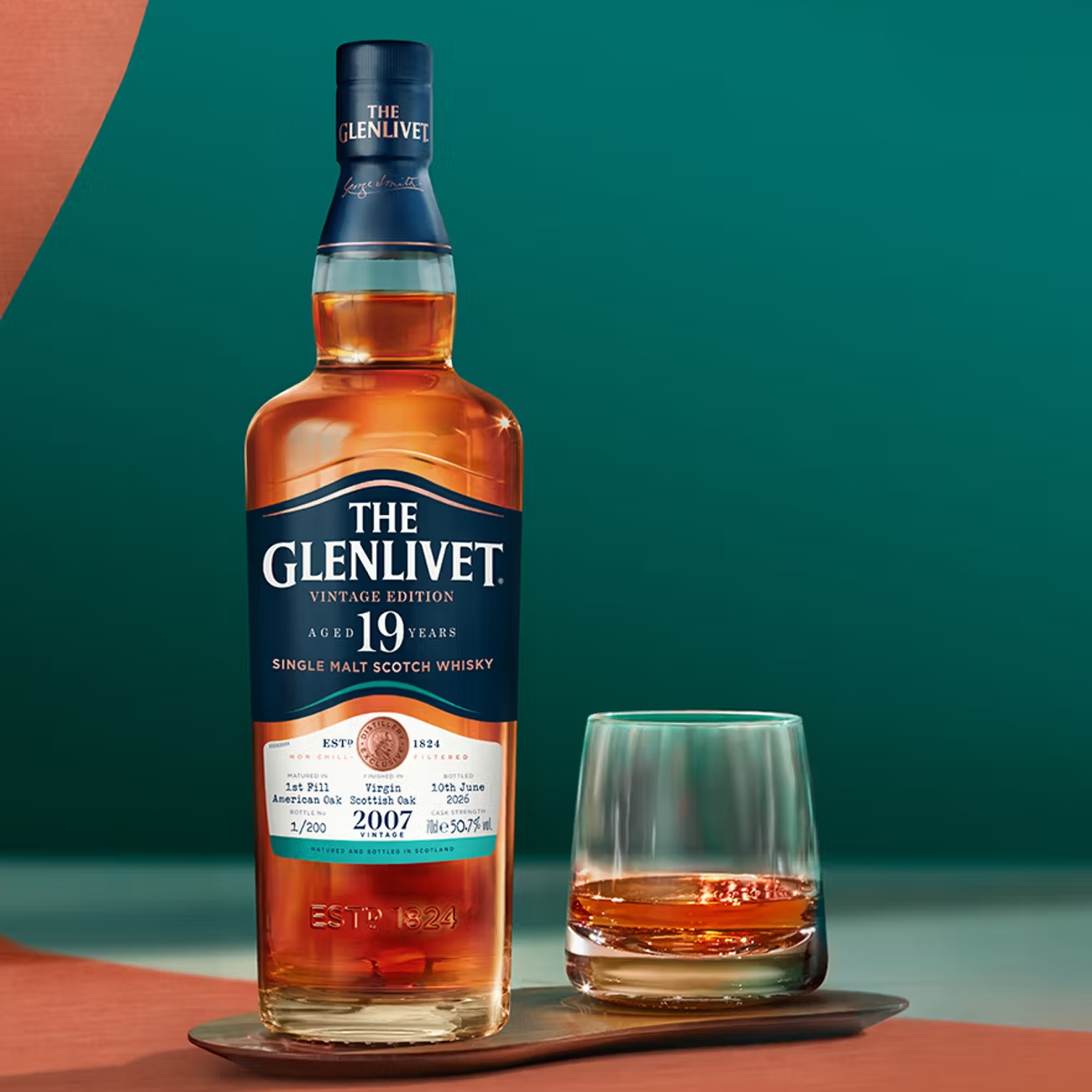 Glenlivet 19 YEAR OLD 2007 VINTAGE Single Malt Whisky